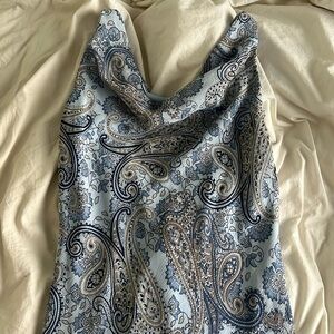 Vintage paisley cowl neck midi dress. Size 8.